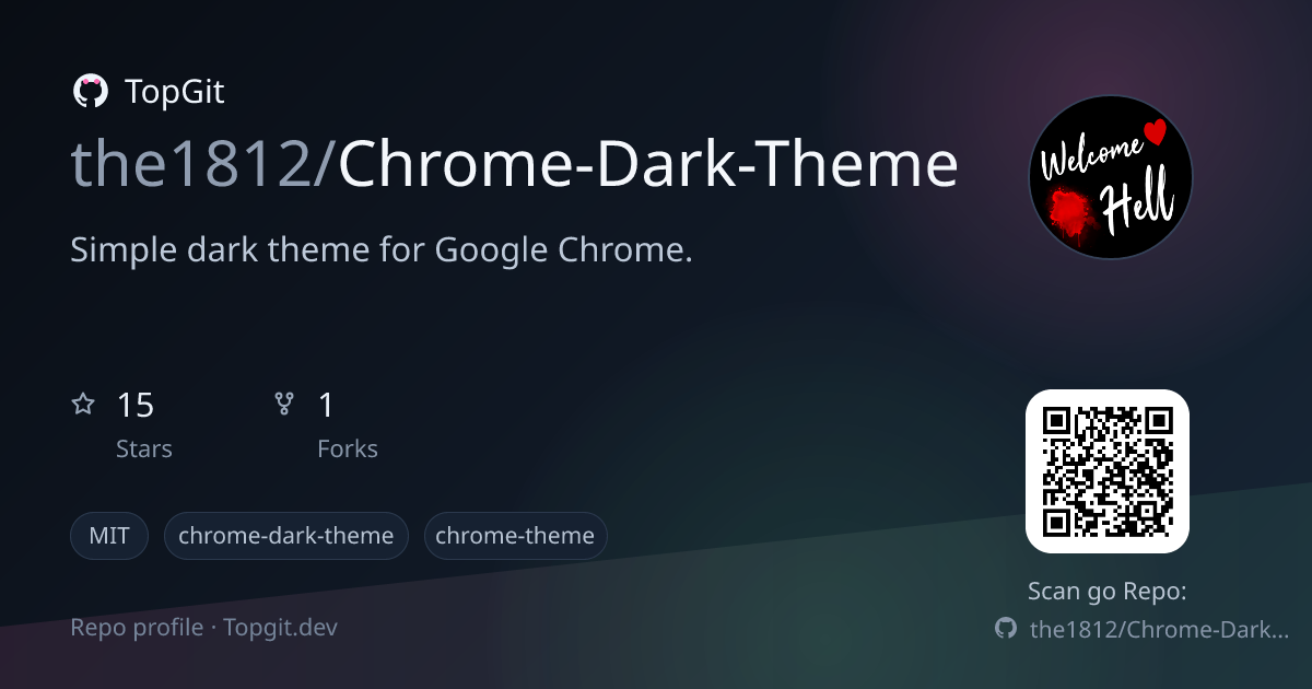 TopGit repo profile image for the1812/Chrome-Dark-Theme