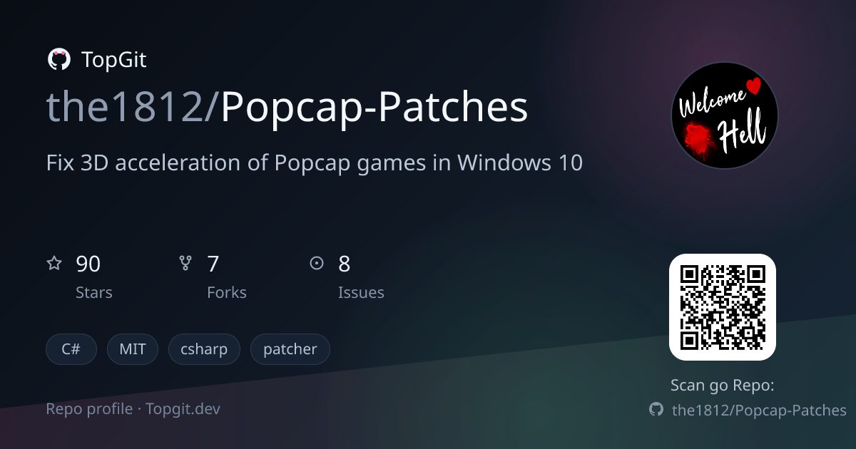 TopGit repo profile image for the1812/Popcap-Patches