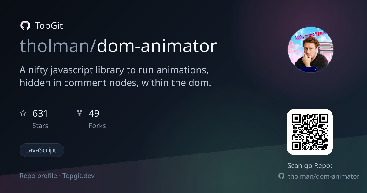 TopGit repo profile image for tholman/dom-animator