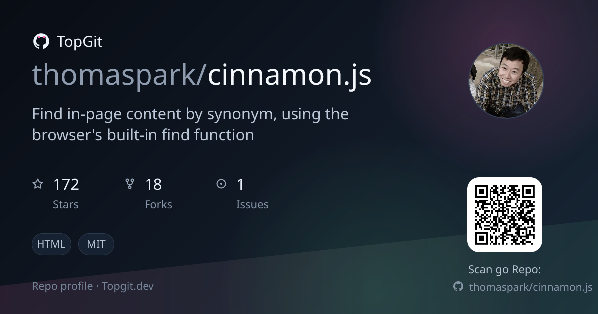 TopGit repo profile image for thomaspark/cinnamon.js