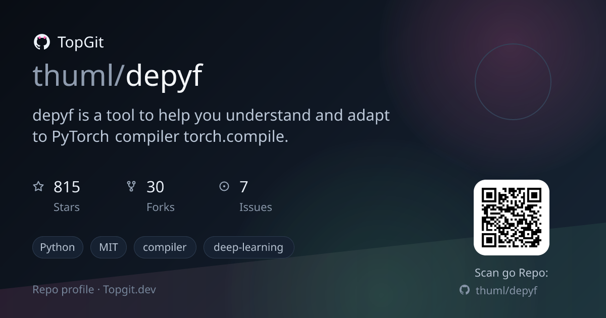 TopGit repo profile image for thuml/depyf