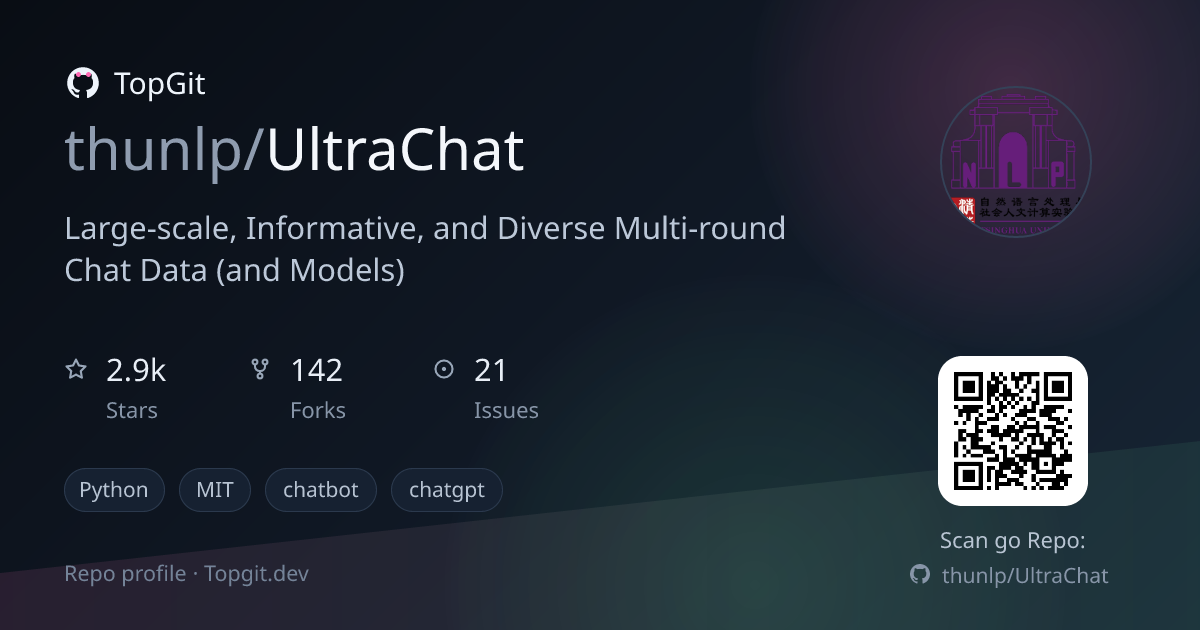 TopGit repo profile image for thunlp/UltraChat