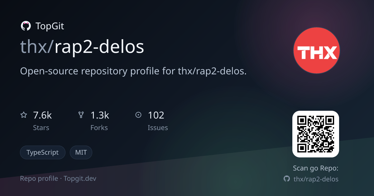TopGit repo profile image for thx/rap2-delos