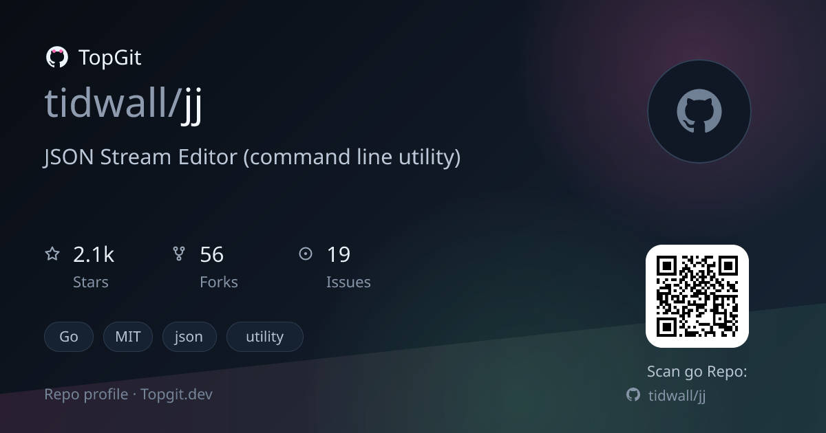 TopGit repo profile image for tidwall/jj