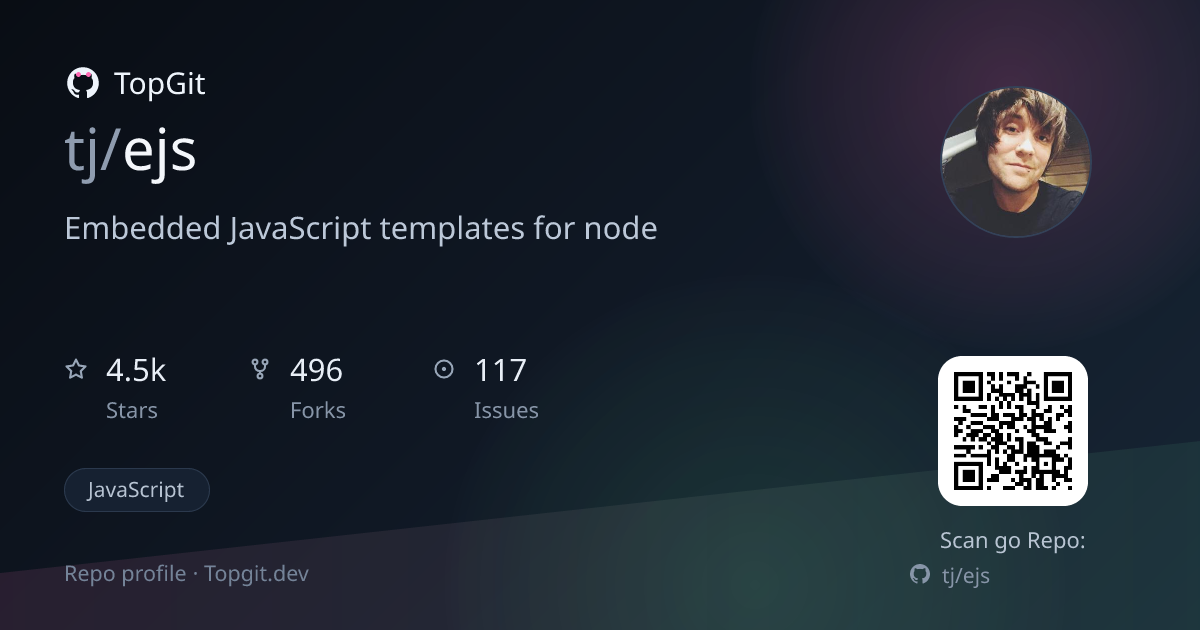 TopGit repo profile image for tj/ejs