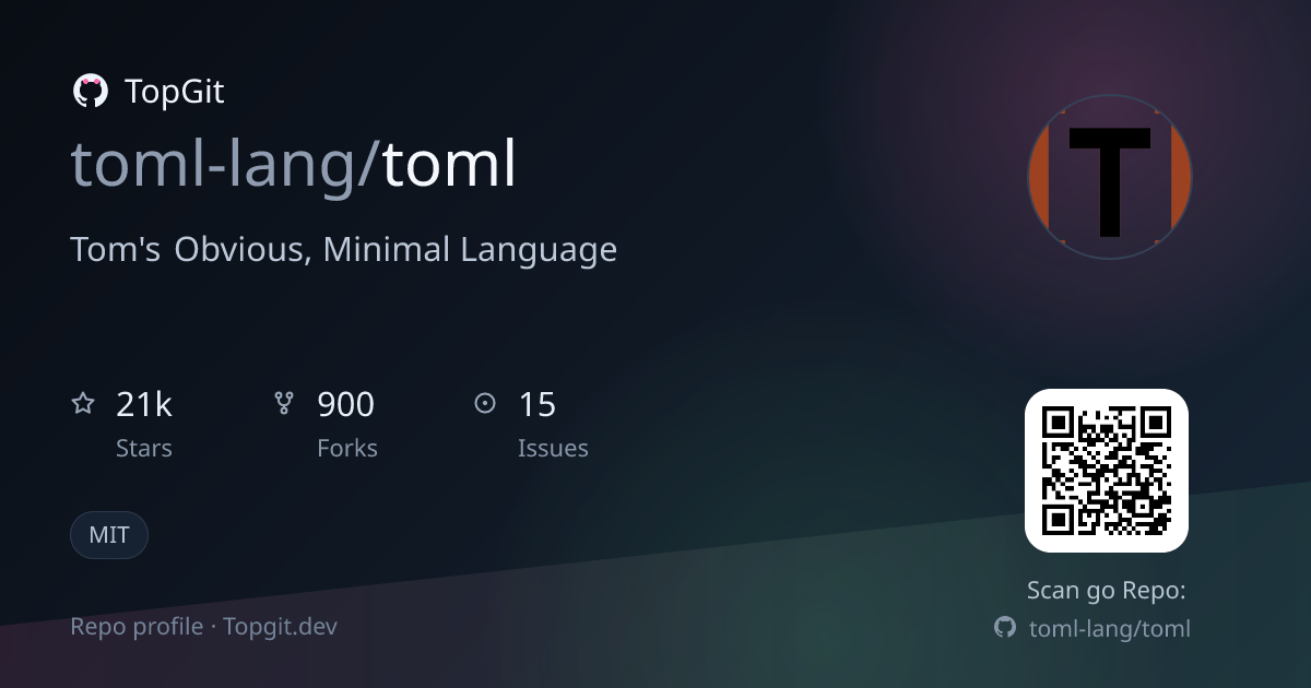 TopGit repo profile image for toml-lang/toml