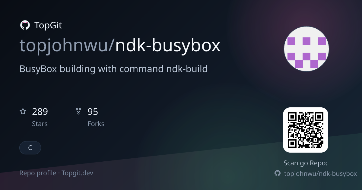 TopGit repo profile image for topjohnwu/ndk-busybox