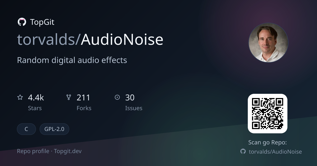 TopGit repo profile image for torvalds/AudioNoise