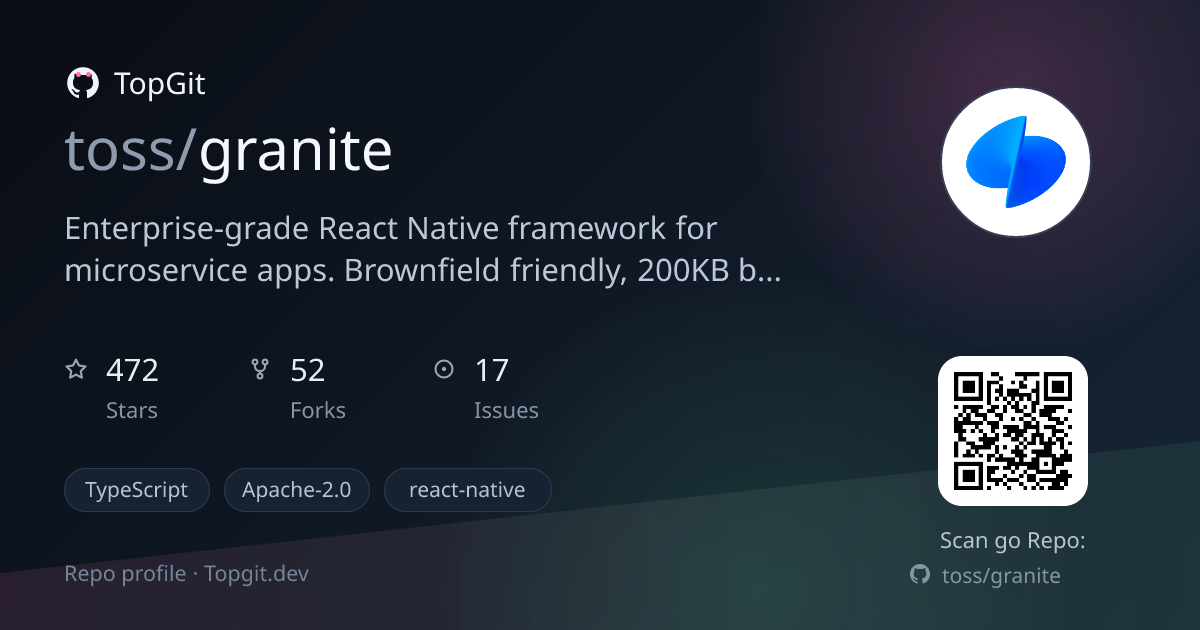 TopGit repo profile image for toss/granite