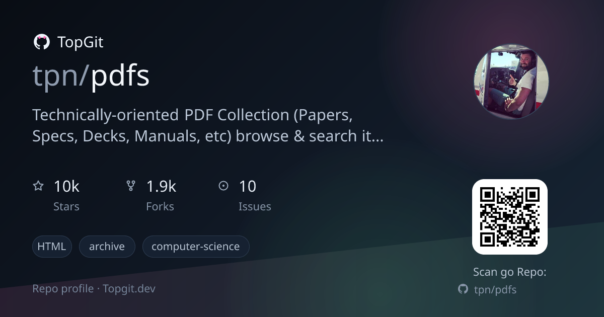 TopGit repo profile image for tpn/pdfs