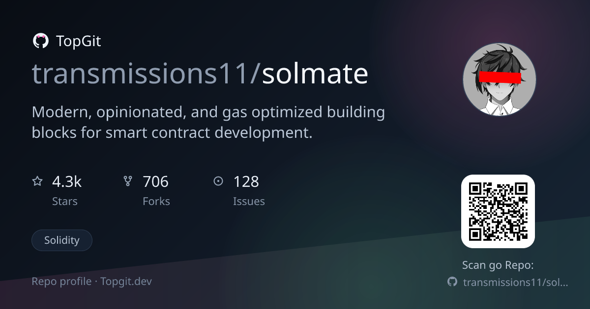 TopGit repo profile image for transmissions11/solmate