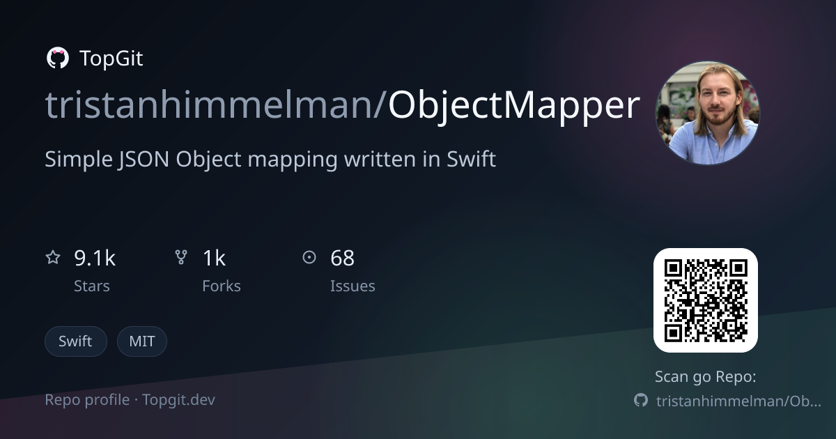 TopGit repo profile image for tristanhimmelman/ObjectMapper