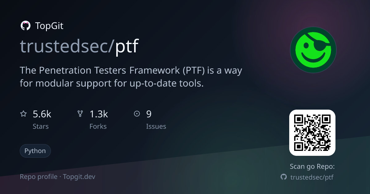 TopGit repo profile image for trustedsec/ptf