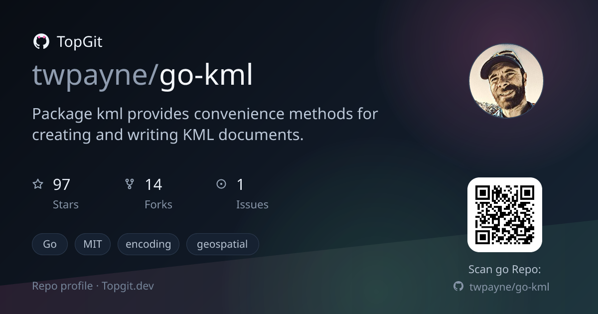 TopGit repo profile image for twpayne/go-kml