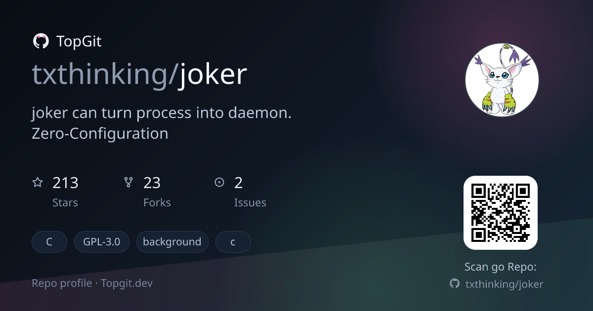 TopGit repo profile image for txthinking/joker