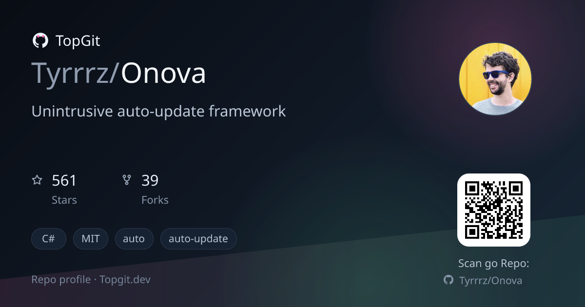 TopGit repo profile image for Tyrrrz/Onova