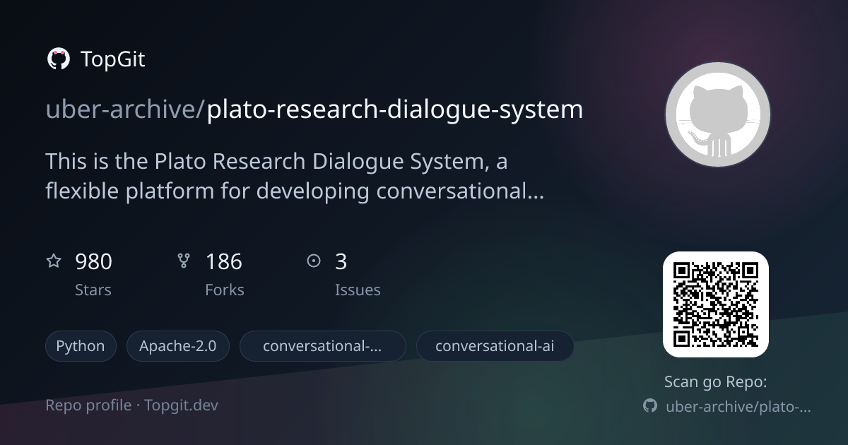 TopGit repo profile image for uber-archive/plato-research-dialogue-system