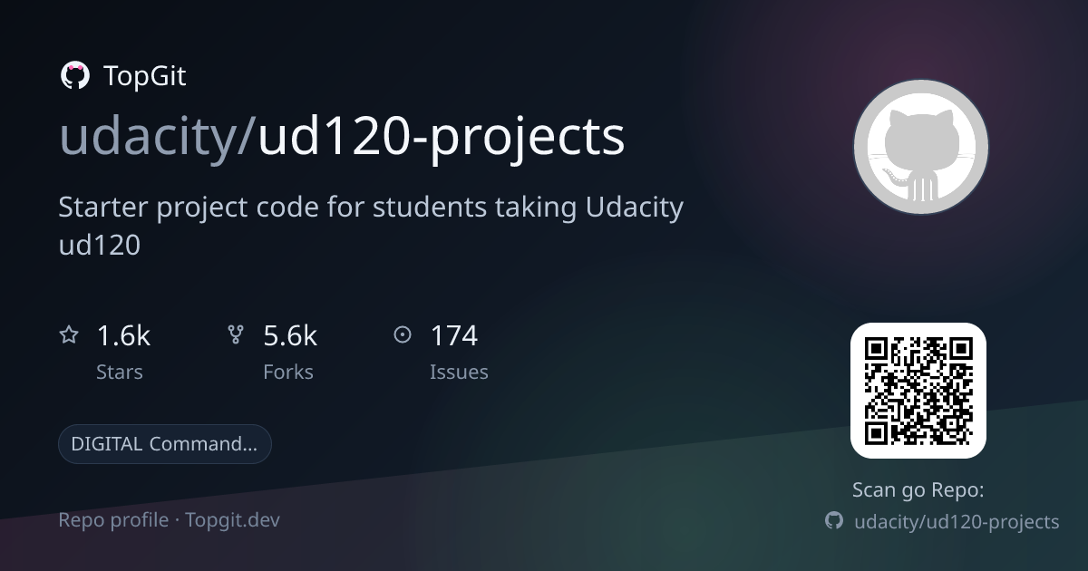 TopGit repo profile image for udacity/ud120-projects