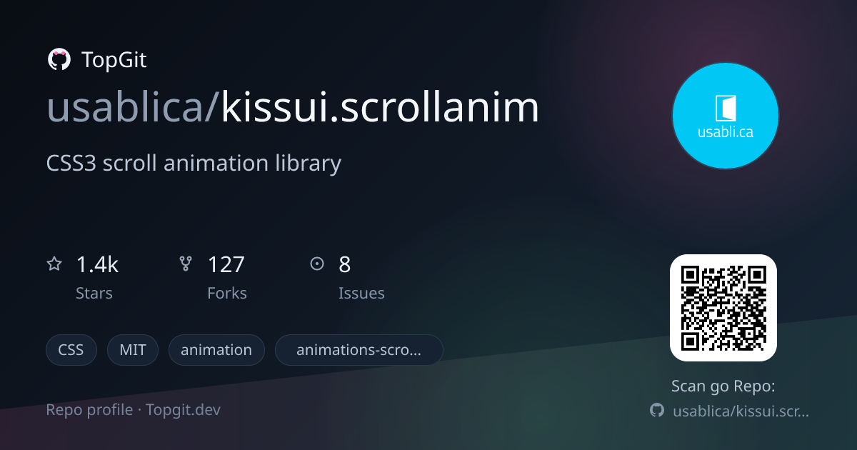 TopGit repo profile image for usablica/kissui.scrollanim