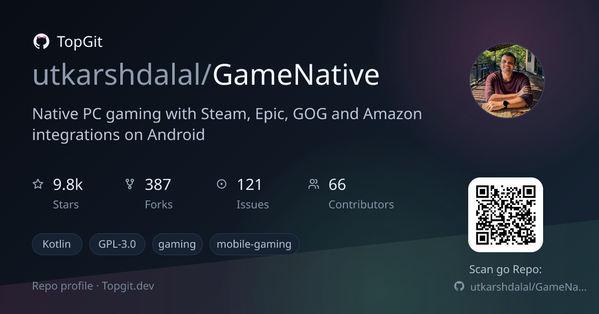 TopGit repo profile image for utkarshdalal/GameNative