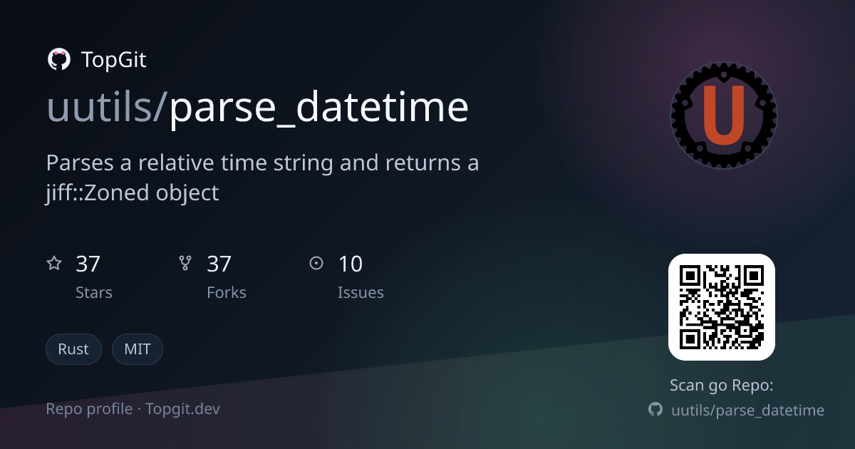 TopGit repo profile image for uutils/parse_datetime