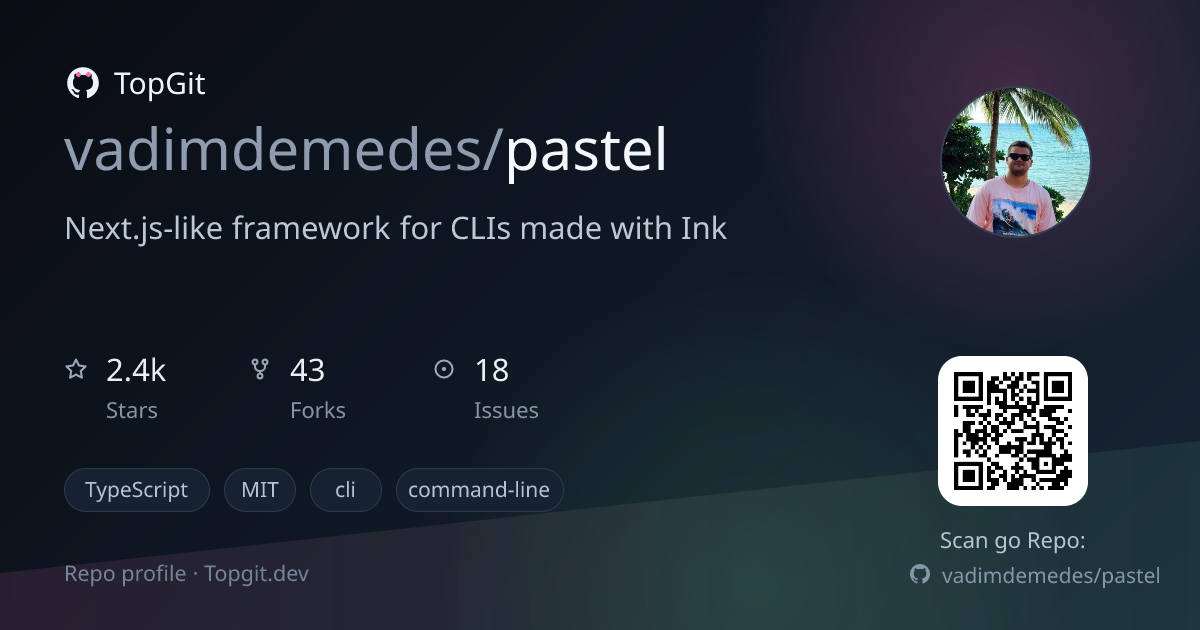 TopGit repo profile image for vadimdemedes/pastel