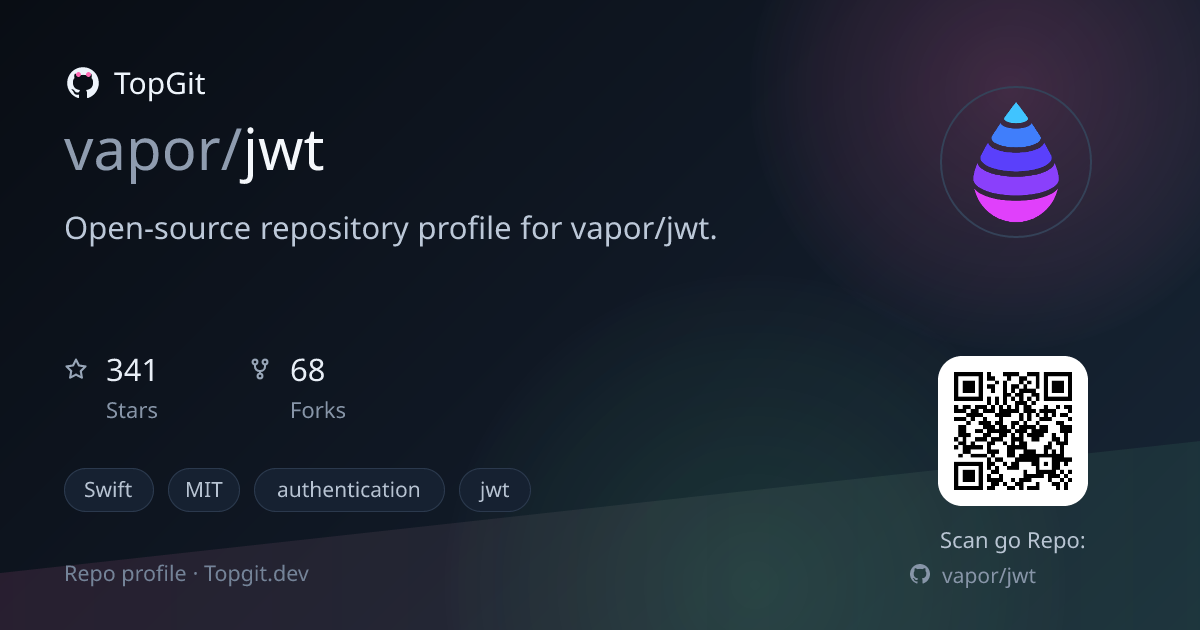 TopGit repo profile image for vapor/jwt