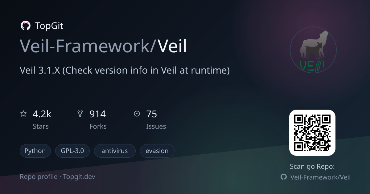 TopGit repo profile image for Veil-Framework/Veil