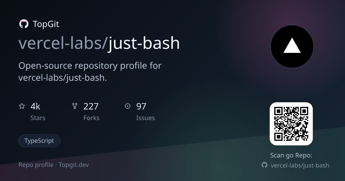 TopGit repo profile image for vercel-labs/just-bash