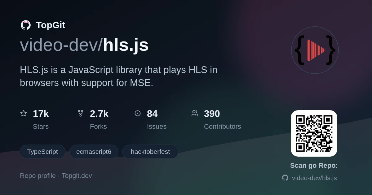 TopGit repo profile image for video-dev/hls.js