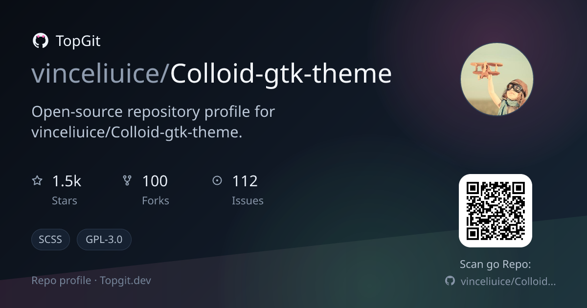 TopGit repo profile image for vinceliuice/Colloid-gtk-theme