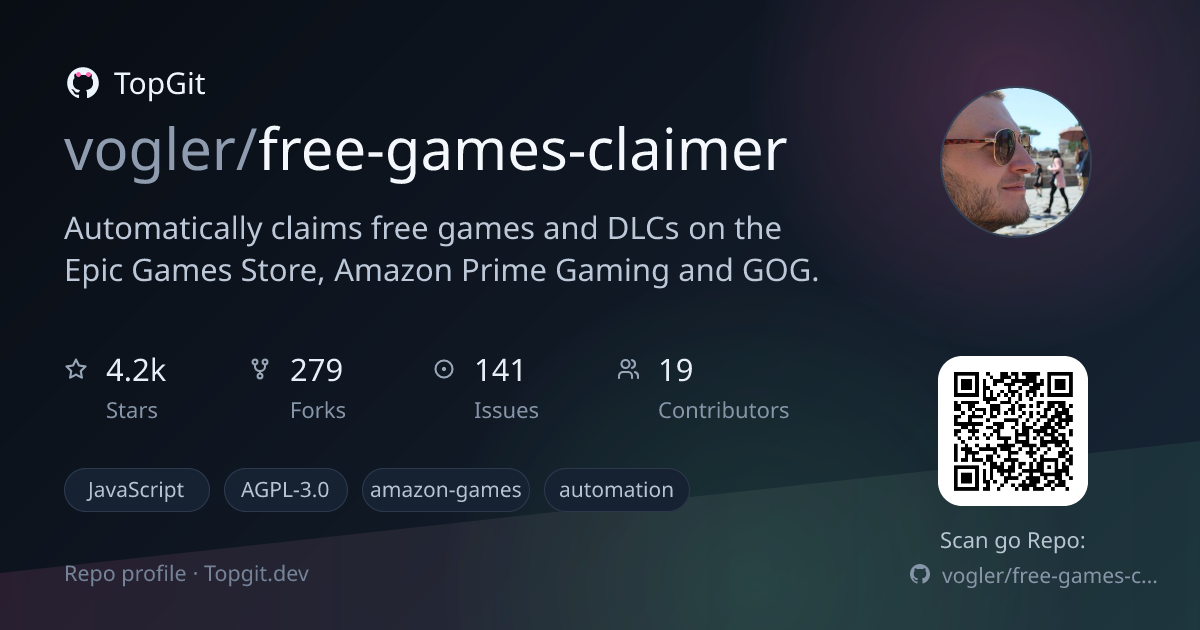 TopGit repo profile image for vogler/free-games-claimer
