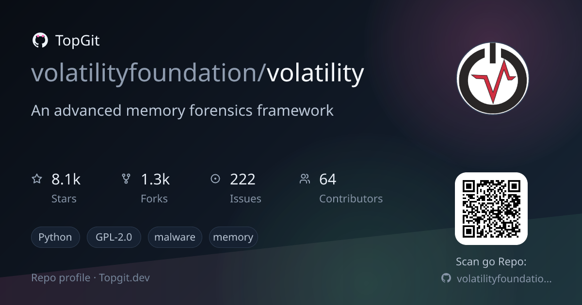 TopGit repo profile image for volatilityfoundation/volatility