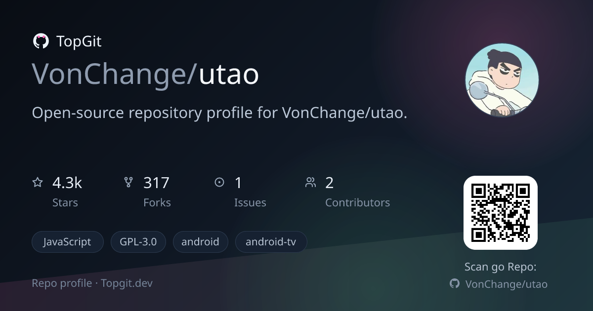 TopGit repo profile image for VonChange/utao