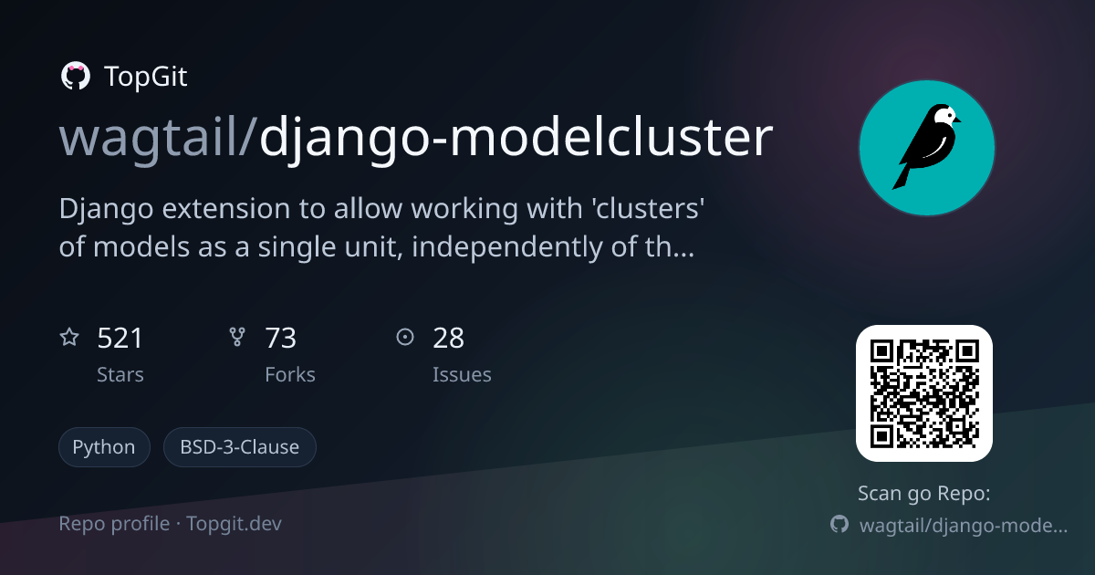 TopGit repo profile image for wagtail/django-modelcluster
