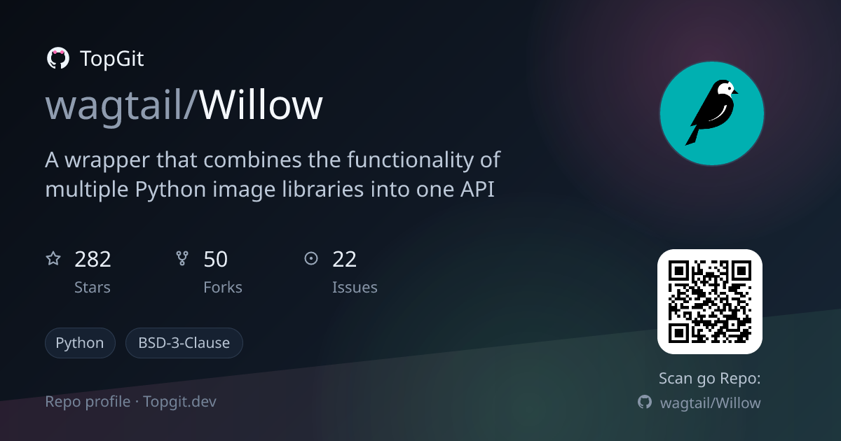 TopGit repo profile image for wagtail/Willow