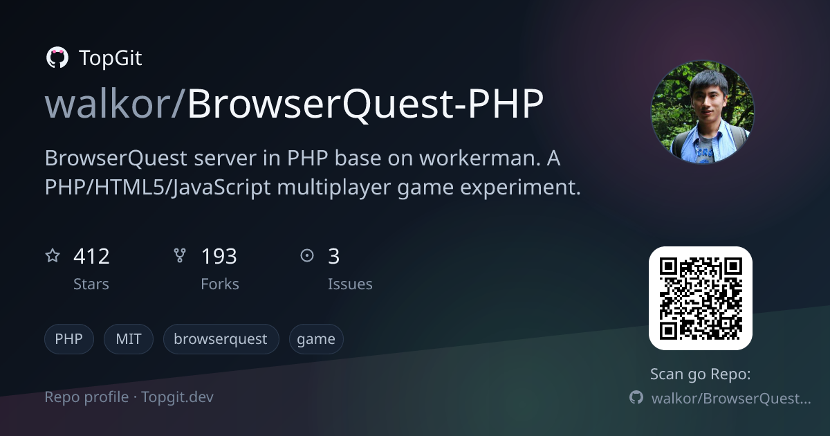 TopGit repo profile image for walkor/BrowserQuest-PHP