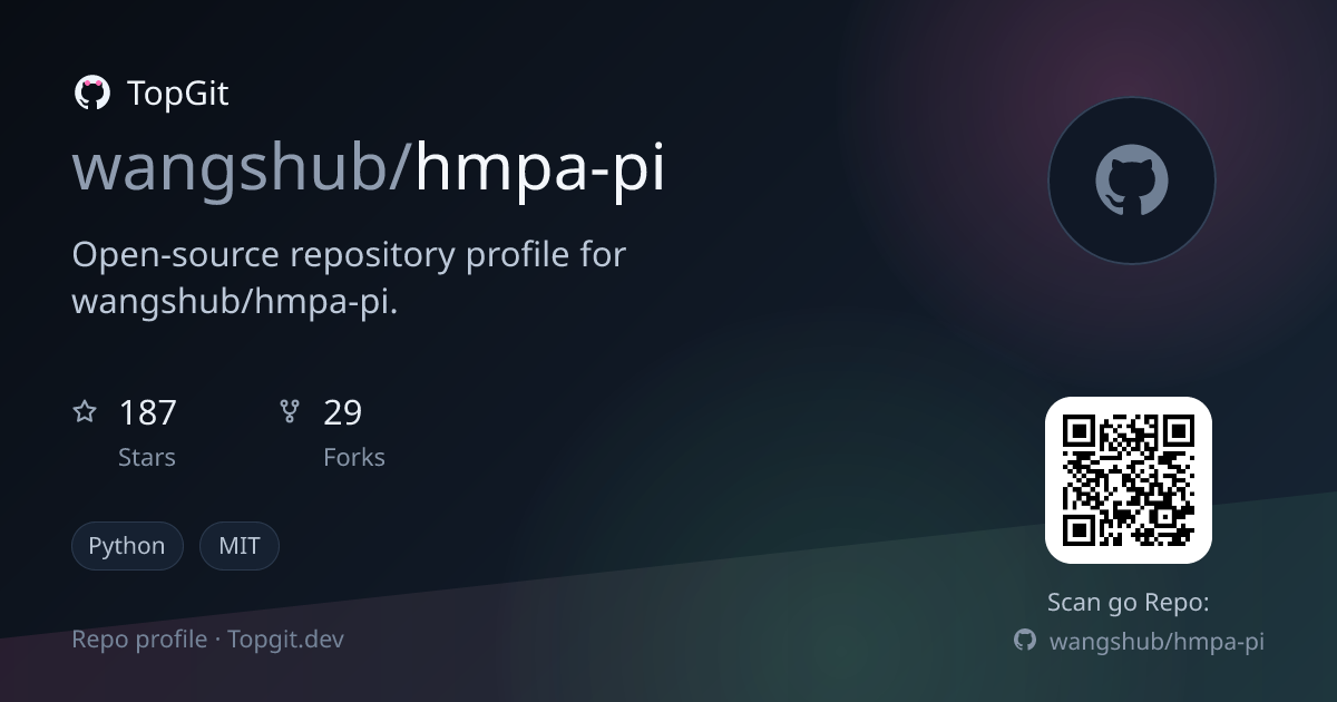 TopGit repo profile image for wangshub/hmpa-pi