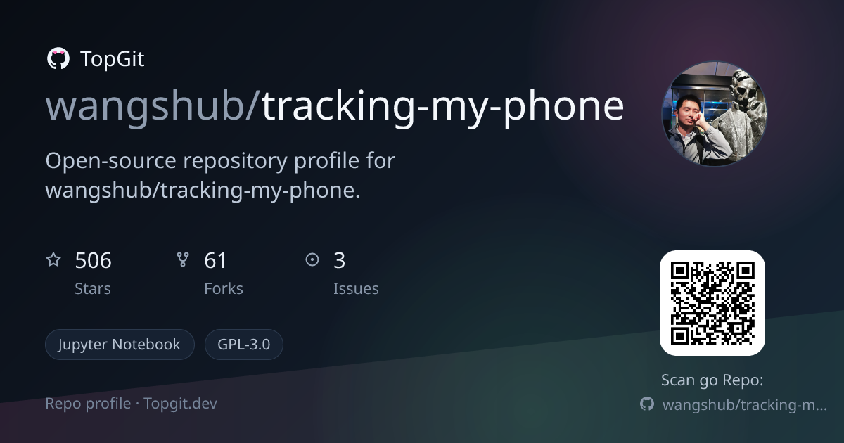 TopGit repo profile image for wangshub/tracking-my-phone