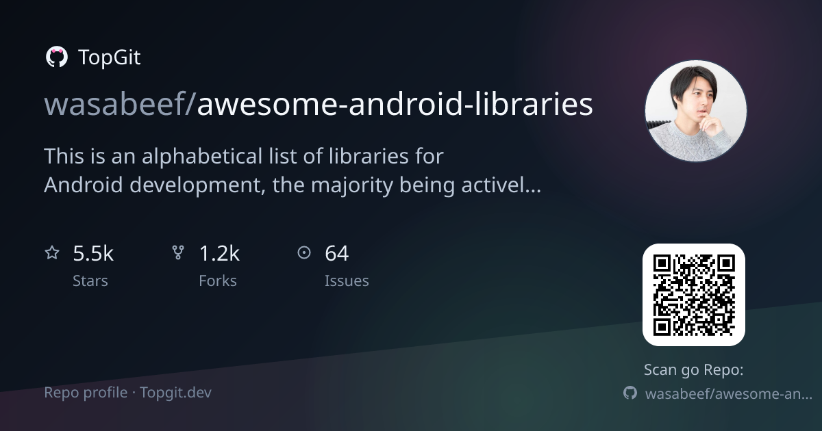 TopGit repo profile image for wasabeef/awesome-android-libraries
