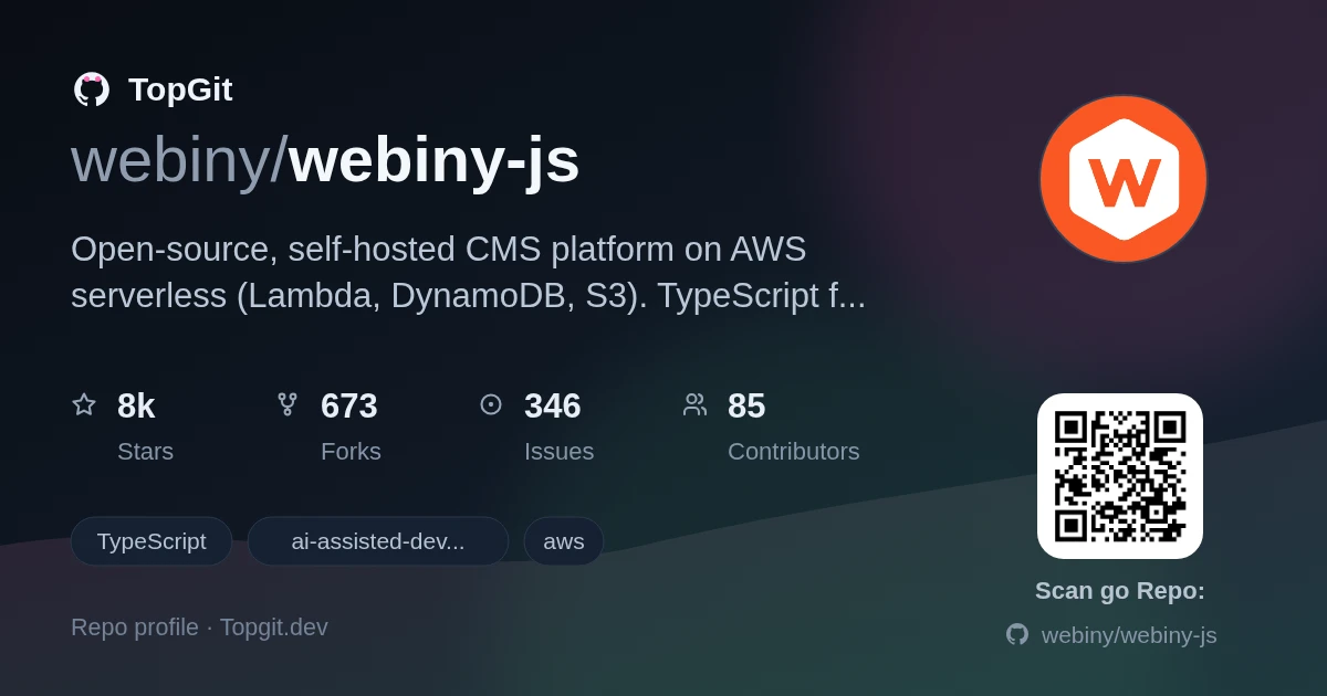TopGit repo profile image for webiny/webiny-js