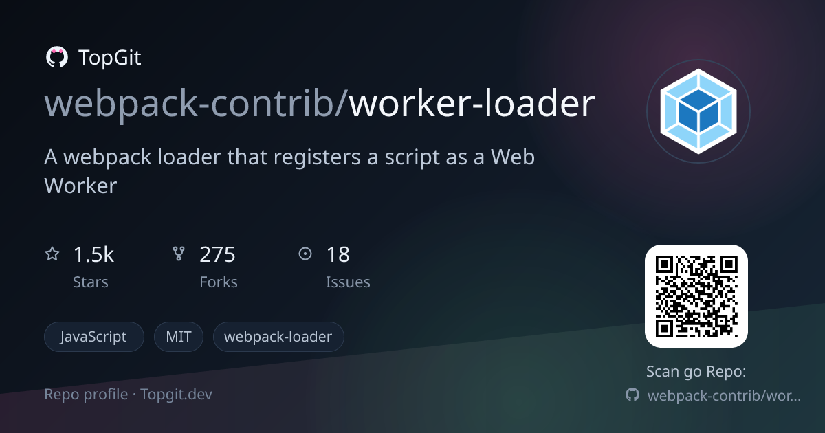TopGit repo profile image for webpack-contrib/worker-loader
