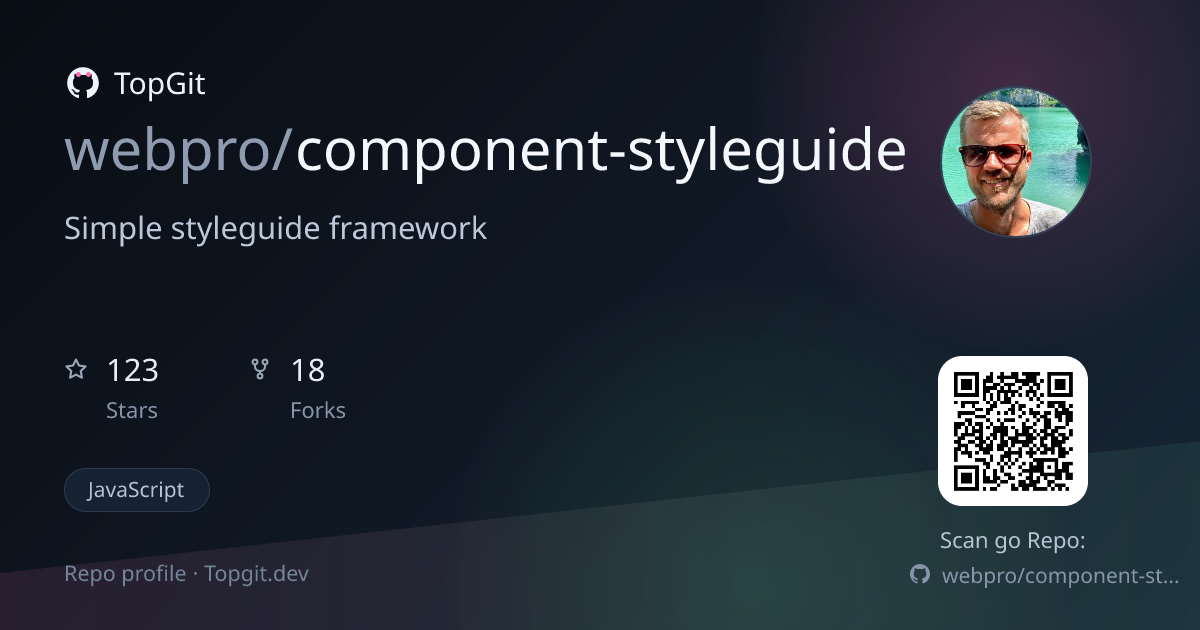 TopGit repo profile image for webpro/component-styleguide
