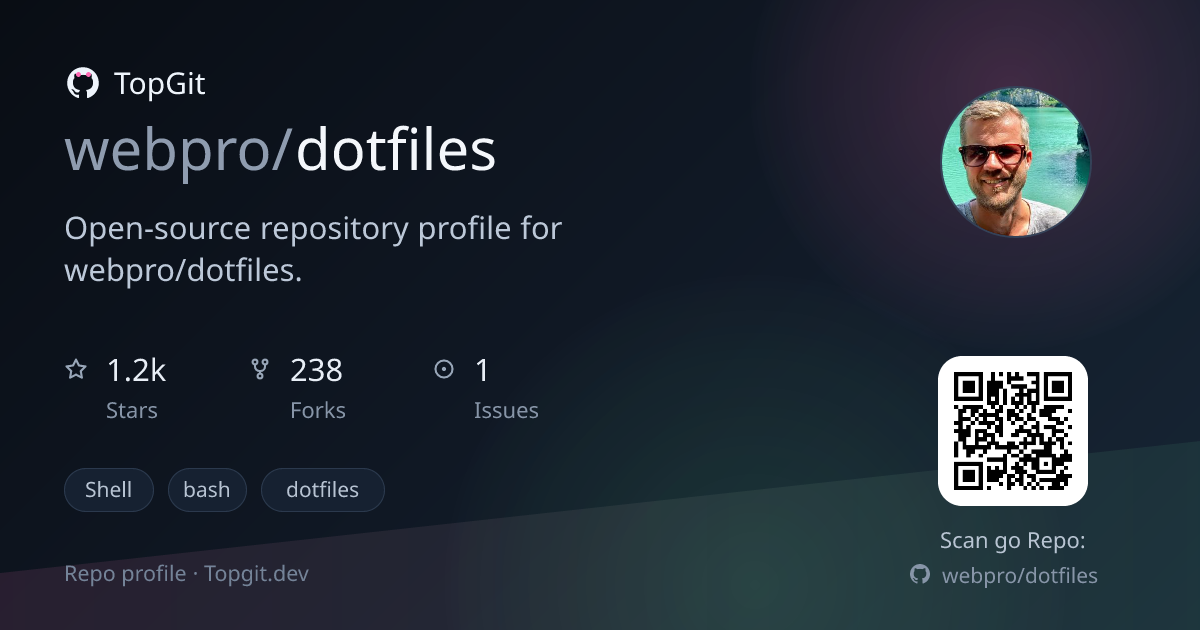 TopGit repo profile image for webpro/dotfiles