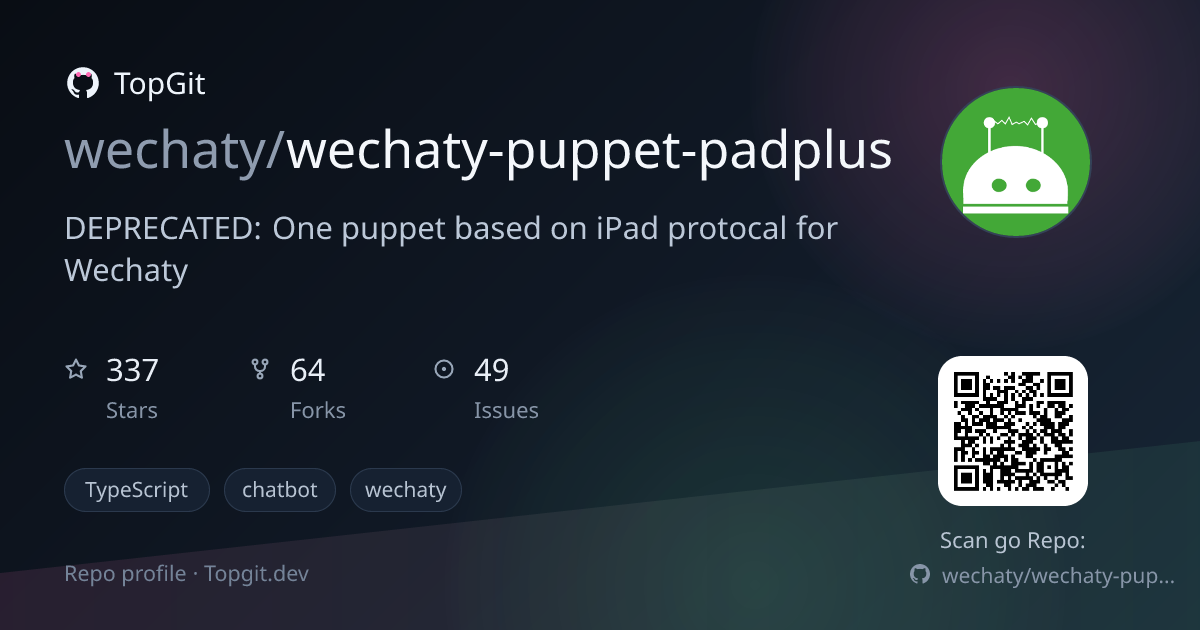 TopGit repo profile image for wechaty/wechaty-puppet-padplus