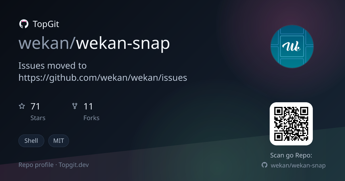 TopGit repo profile image for wekan/wekan-snap