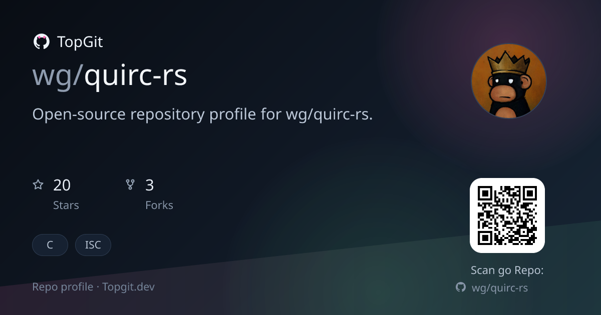 TopGit repo profile image for wg/quirc-rs