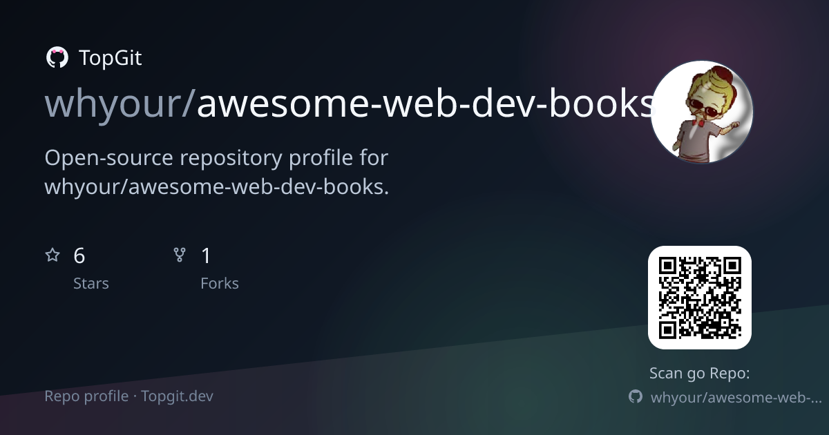 TopGit repo profile image for whyour/awesome-web-dev-books
