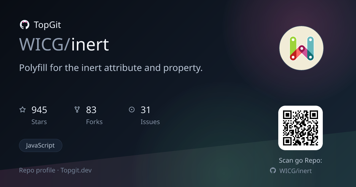 TopGit repo profile image for WICG/inert