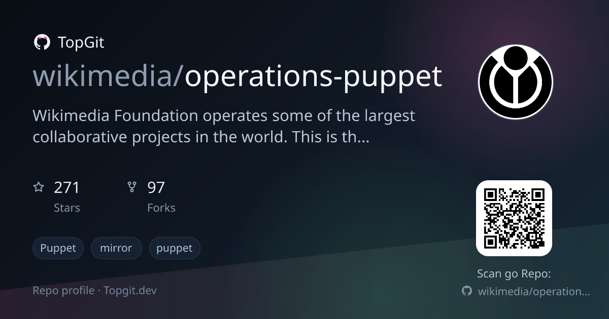 TopGit repo profile image for wikimedia/operations-puppet